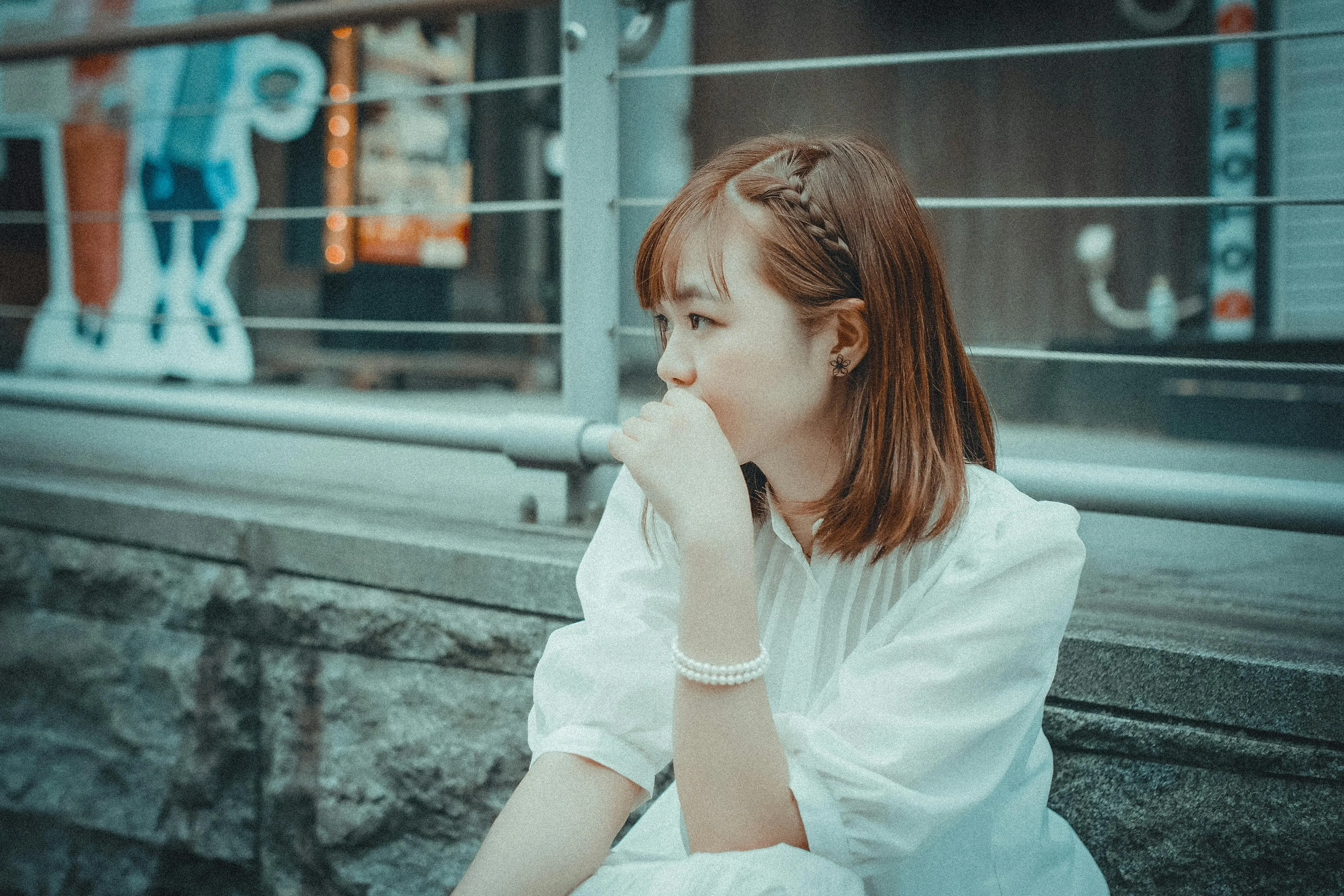 Flechtfrisur für kurze Haare