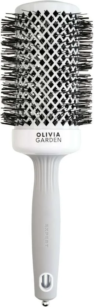 Olivia Garden Expert Blowout Shine Rundbürste Weiß & Grau