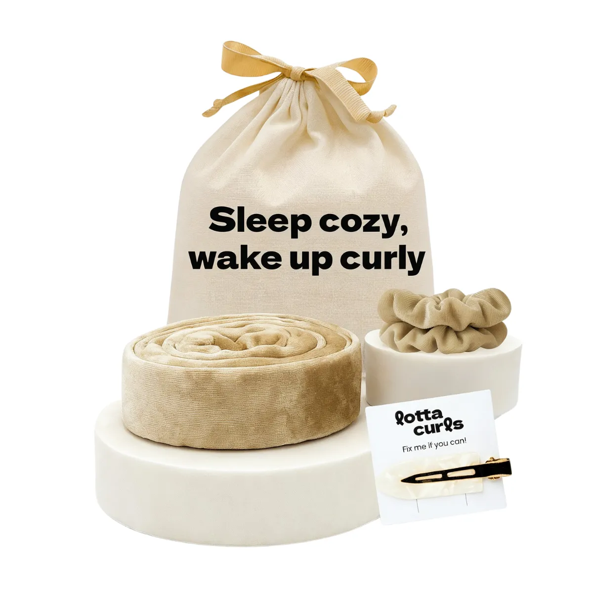 Lotta Curls Lockenband Shiny Beige