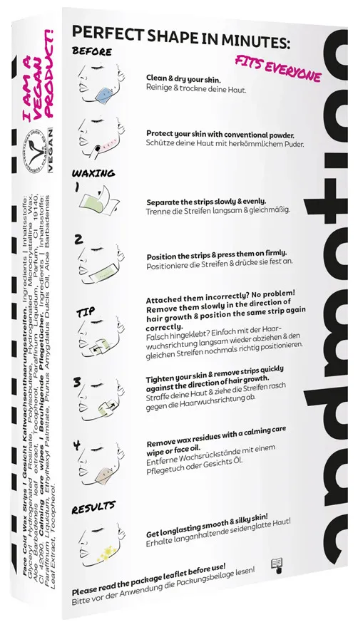 andmetics Face Wax Strips