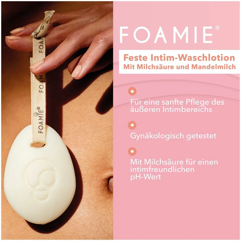 Foamie Feste Intim-Waschlotion Milchsäure und Mandelmilch