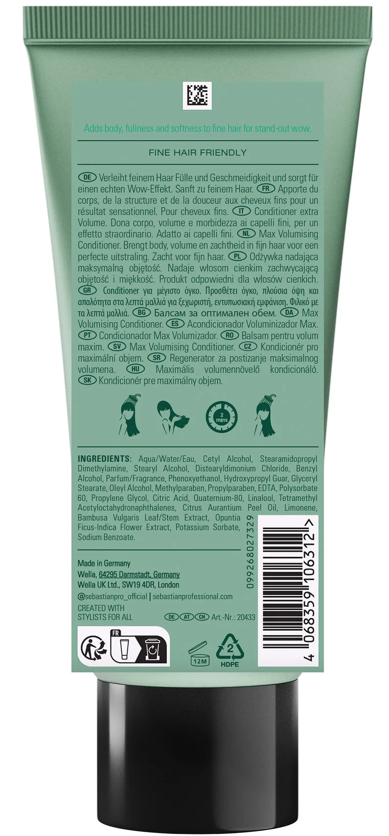 Sebastian Volupt Max Volumizing Conditioner