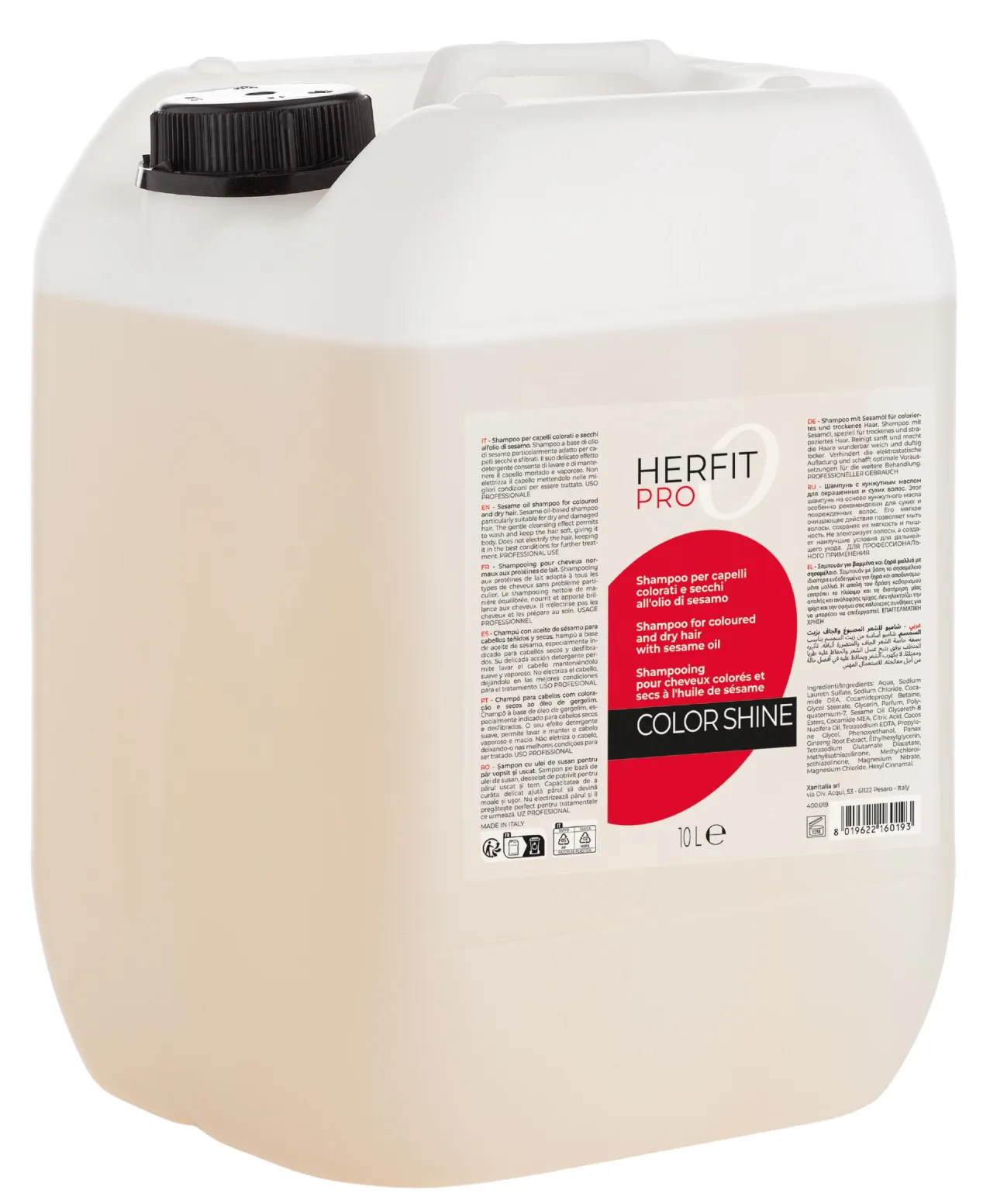 Xanitalia Herfit Pro Shampoo für coloriertes & trockenes Haar 10L