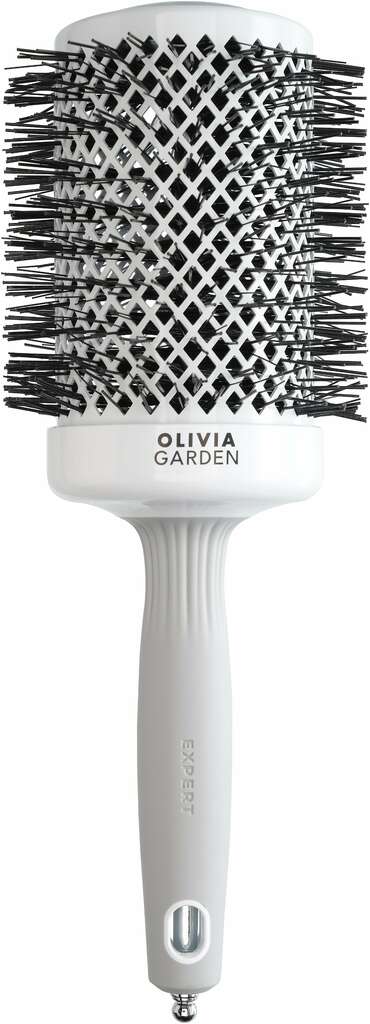 Olivia Garden Expert Blowout Shine Rundbürste Weiß & Grau