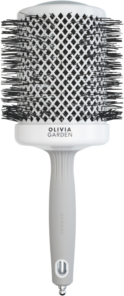 Olivia Garden Expert Blowout Shine Rundbürste Weiß & Grau