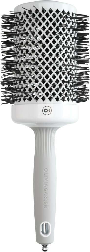 Olivia Garden Expert Blowout Shine Rundbürste Weiß & Grau