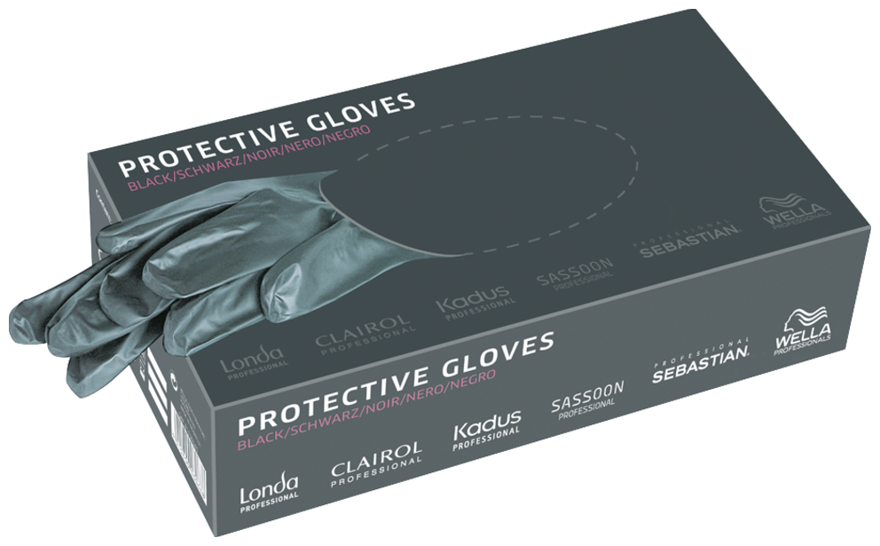 Wella Schutzhandschuhe schwarz, Größe M 100 Stück