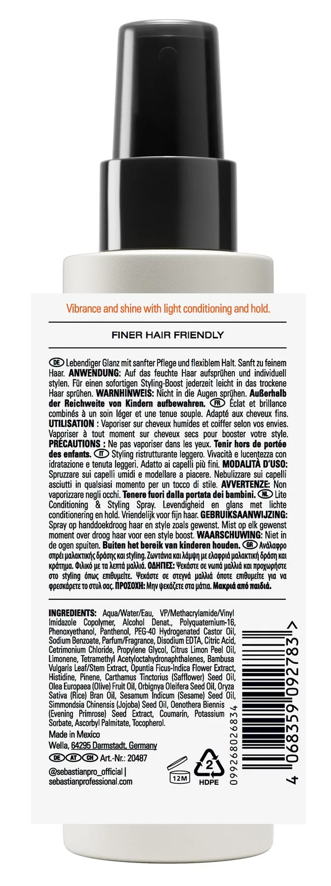 Sebastian Potion 9 Lite Conditioning & Styling Spray