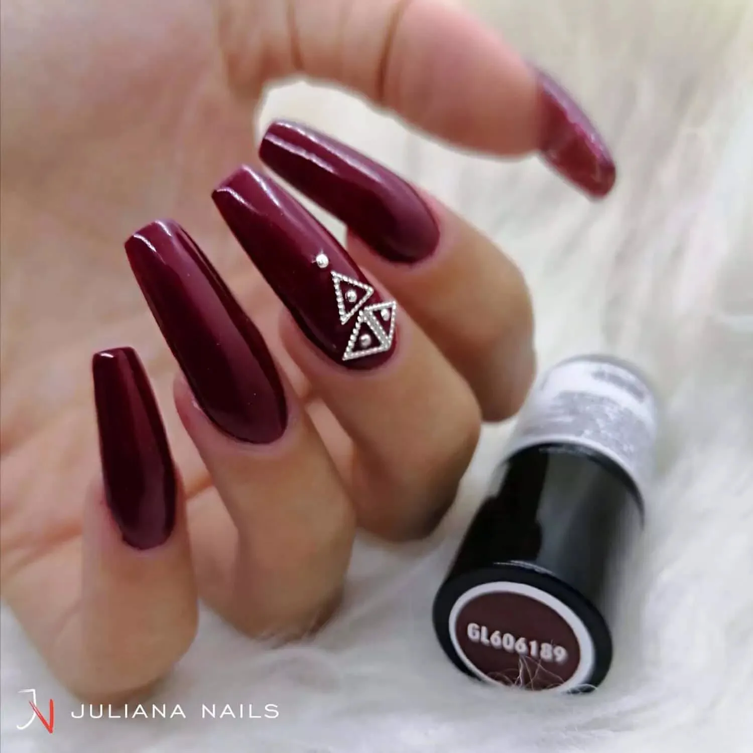 Gelnägel Ballerina dunkles Rot