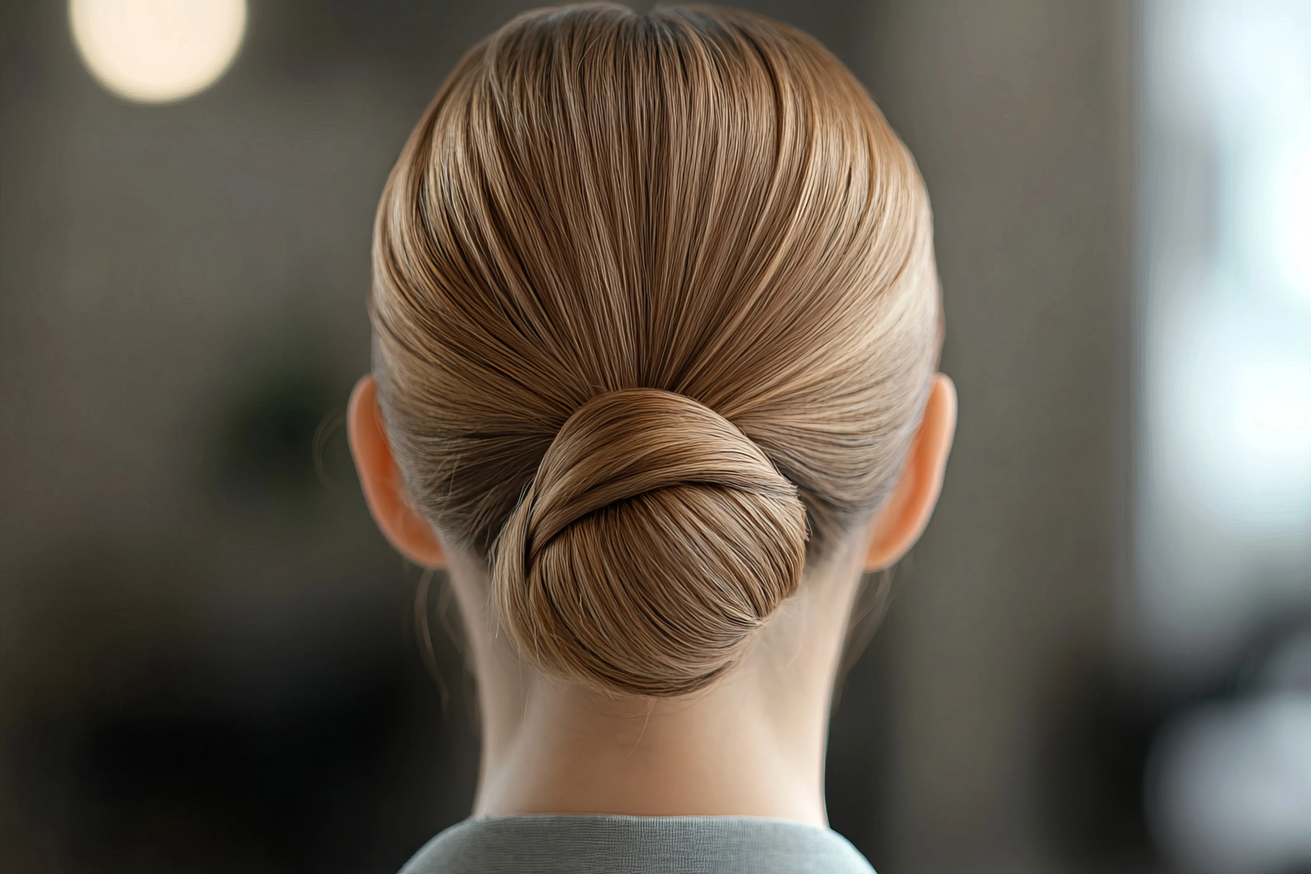 Frau mit Sleek Bun