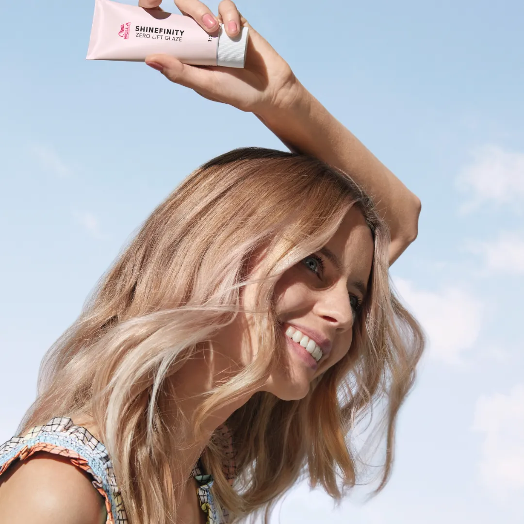 Blondierte Haare nach dem Glossing