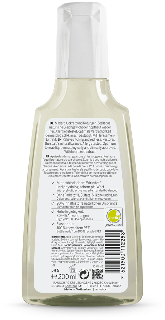 Rausch Sensitive-Shampoo mit Herzsamen