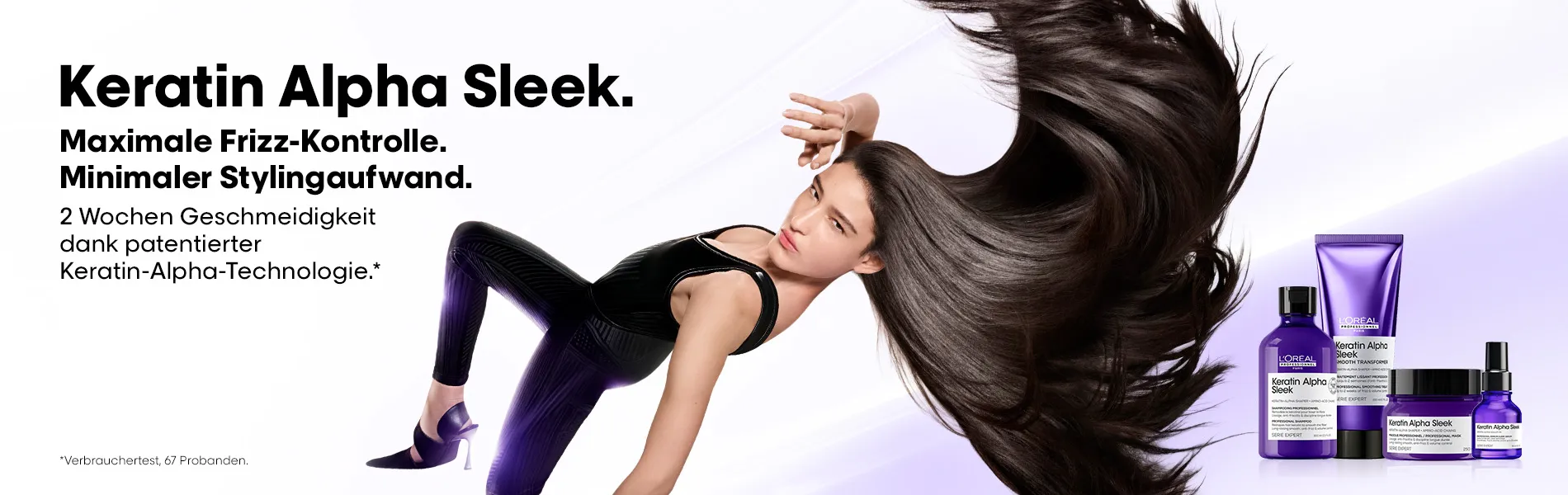 Loreal Keratin Alpha Sleek Linienbanner