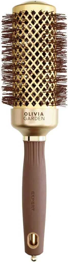 Olivia Garden Expert Blowout Shine mit gewellten Borsten Gold & Braun