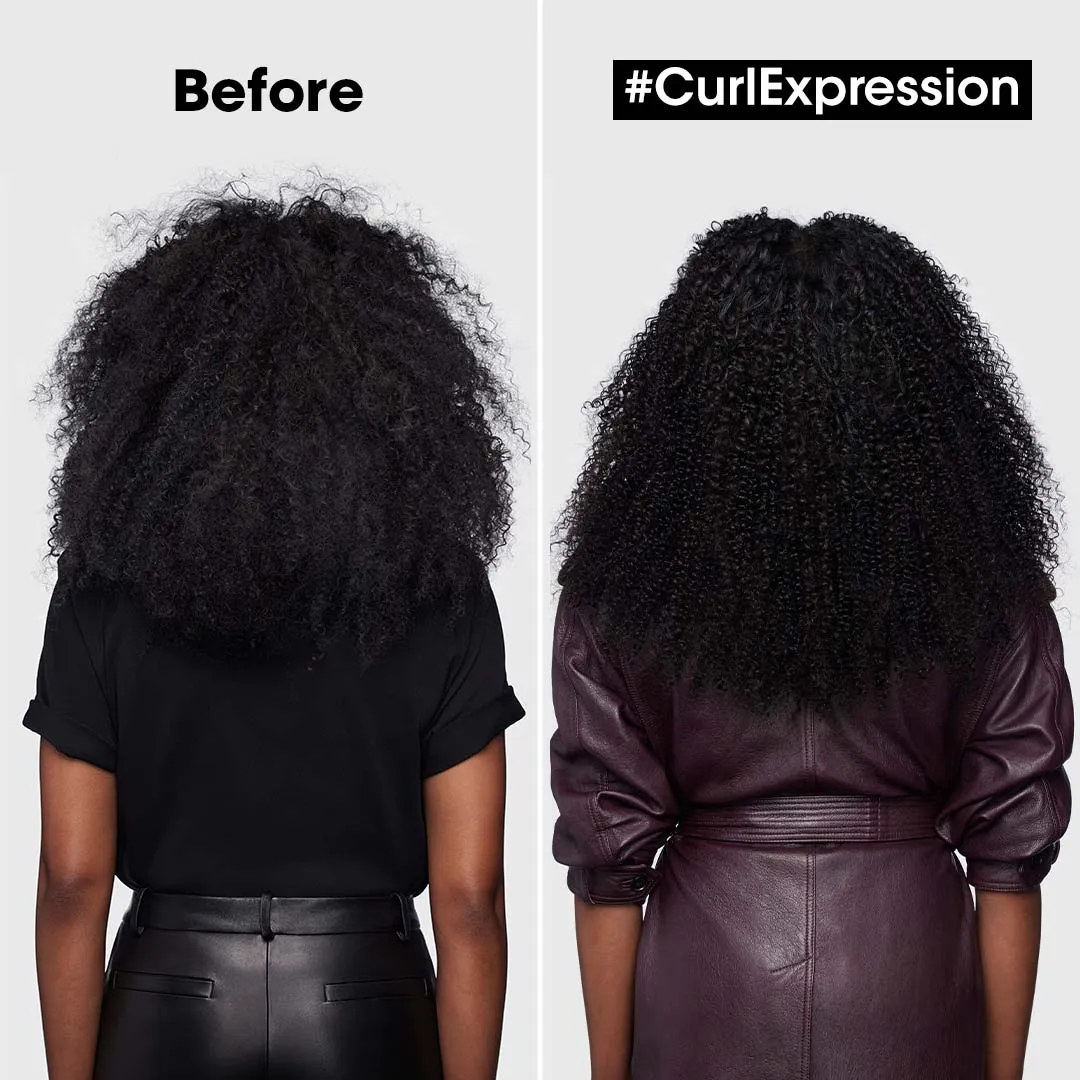 Vorher-Nachher Bild nach Anwendung von Curl Expression Schaumfestiger