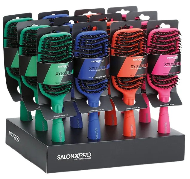 Xanitalia SalonXPro Aufsteller mit 12 bunten Xylo-Flex Bürsten