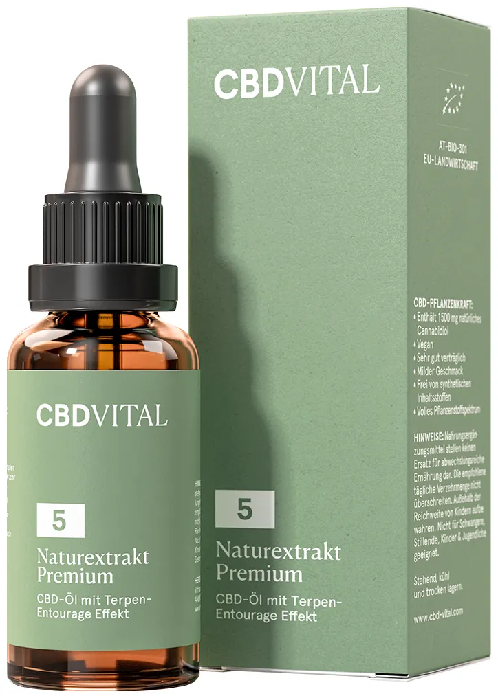 CBD VITAL Naturextrakt PREMIUM Öl 5%