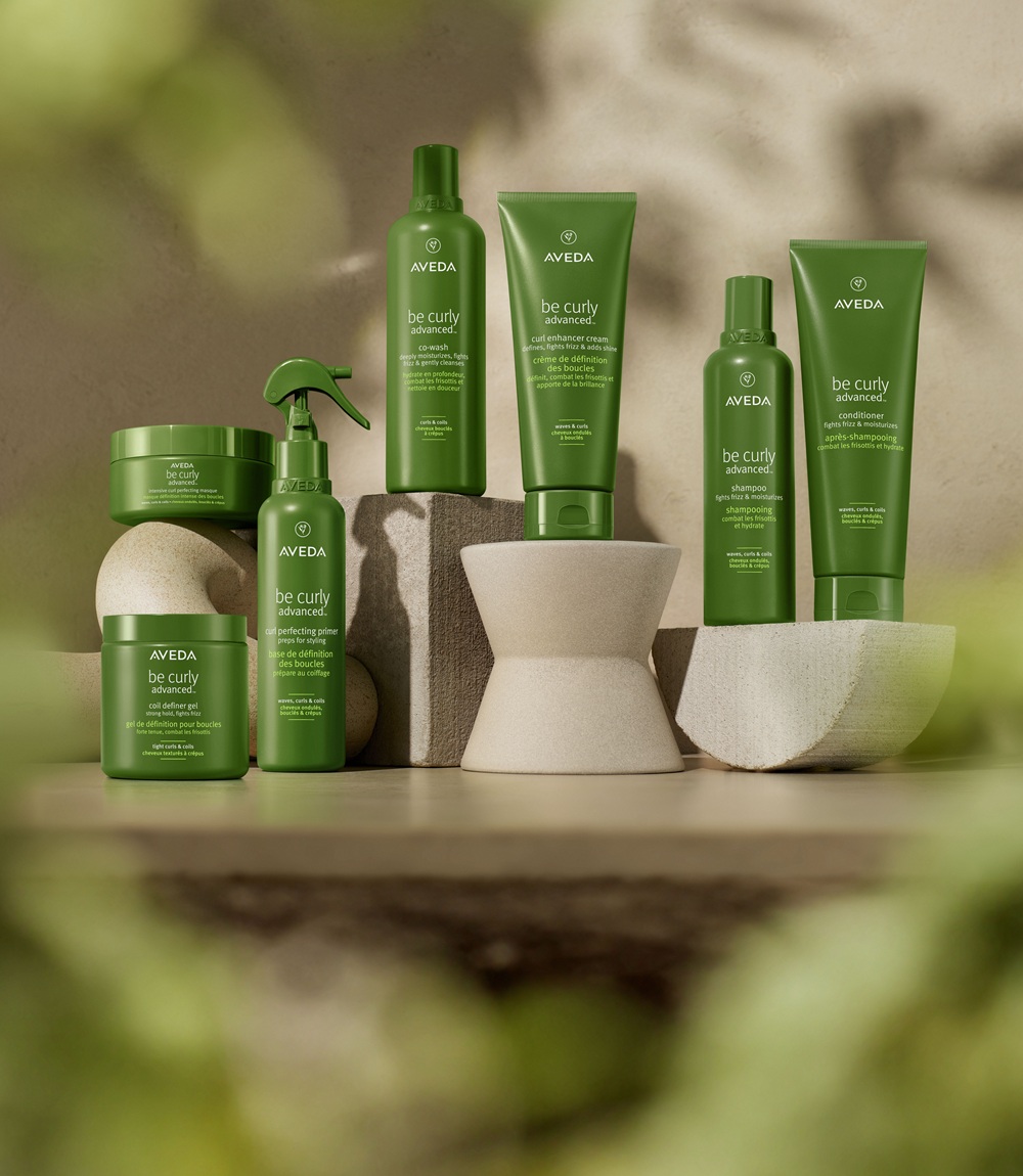 Aveda Be Curly Linienbanner Mobile