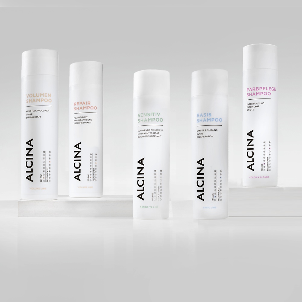 Verschiedene Alcina Shampoo Produkte