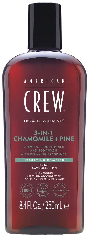 American Crew 3in1 Chamomile & Pine Shampoo, Conditioner & Body Wash